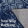 Acekool 6x9 Vintage Washable Rug – Soft Low-Pile Abstract Design, Non-Slip & Kid-Friendly for Living Room, Bedroom - 4 of 4