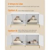 Double Litter Box Enclosure, Modern Cat Furniture with 2 Cabinets & Scratching Mat, Hidden Litter Box Table for 2 Cats, White & Gold - 2 of 4