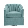 PAGED Swivel Accent Chair Modern Living Room Chairs with Vertical Channel Tufted Back and Metal Swivel Mechanism for Office - 2 of 4