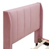 Platform Bed Frame with Fabric Upholstered Headboard and Wooden Slats Support, Fully Upholstered Mattress Foundation - 2 of 4