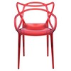 LeisureMod Milan Modern Plastic Dining Chair with Wire Design - 2 of 4