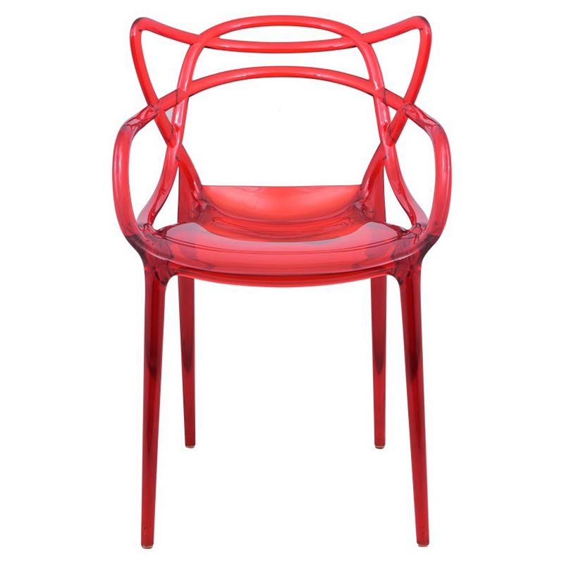LeisureMod Milan Modern Plastic Dining Chair with Wire Design, 2 of 8