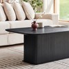 KIGFTSOD Coffee Table Wood Surface and Black Metel Feet - 4 of 4