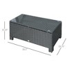 Aghana Digitals Outdoor Coffee Table with Hand-Woven PE Rattan, Tempered Glass Top, Weather & UV - 2 of 4