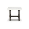 Signature Design by Ashley Burkhaus Traditional End Table with Marble Tabletop, Dark Brown & White - 2 of 4