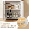 Tangkula Rolling Kitchen Island Utility Kitchen Cart Storage Cabinet Brown/White - 4 of 4