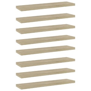 vidaXL Bookshelf Boards 8 pcs Sonoma Oak 15.7 in.x3.9 in.x0.6 in. Engineered Wood - 1 of 4
