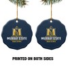 Murray State University Primary Logo Porcelain Scalloped Holiday Christmas Tree Ornament - 2 of 4