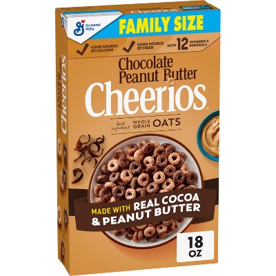 Cheerios Chocolate Peanut Butter Cereal Family Size - 18oz - General Mills