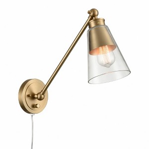 Elk Home Albany 1 - Light Swing Arm Lamp in  Brushed Gold - 1 of 4