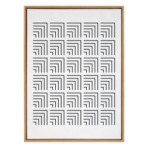 Kate and Laurel Sylvie Corners Framed Canvas by Apricot and Birch, 28x38, Natural - 1 of 4