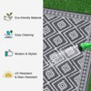 Outdoor Waterproof Rug Reversible Plastic Straw Rug, Modern UV Resistant Carpet Lightweight Floor Mat for Camping Beach Picnic Deck - 2 of 4