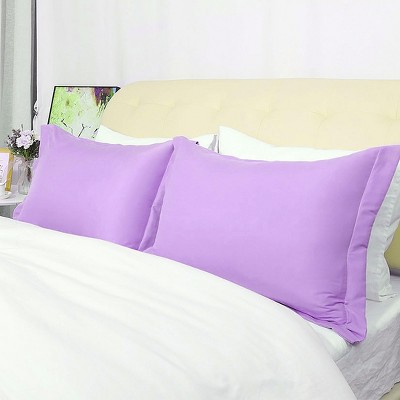2 Pcs King 1800 Series Soft Brushed Microfiber Pillowcase Lavender - PiccoCasa