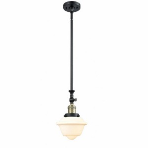 Oxford - 1 Light Stem Hung Tiltable Mini Pendant In Traditional Style-12 Inches Tall and 7.5 Inches Wide - 1 of 1