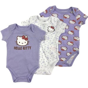 Hello Kitty Infant Girls' 3-Piece Short Sleeve Bodysuit Sets - 1 of 4