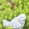 Slickblue Set of 2 Cement Bird Statues, Decorative Sitting Birds, Indoor/Outdoor, Raw Washed Finish, 3.5"x4.9"x3.7" - 3 of 3