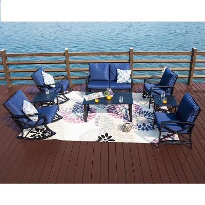 8pc Loveseat Patio Seating Set - Patio Festival