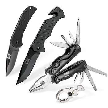 Cat 4 pc Multi-Tool & Folding Pocket Knife Set