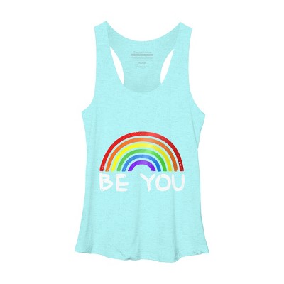 Adult Design By Humans Be You Rainbow Pride By Chos Racerback Tank Top