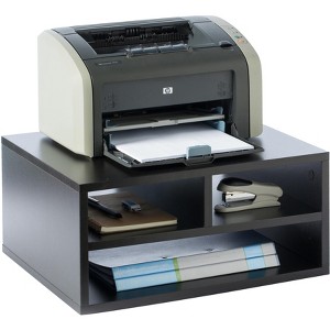 Basicwise Printer Stand Shelf Wood Office Desktop Compartment Organizer - 1 of 4