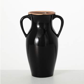 Sullivans 8" Natural Rimmed Onyx Vase