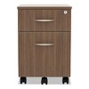 Alera Alera Valencia Series Mobile Pedestal, Left/Right, 2-Drawers: Box/File, Legal/Letter, Modern Walnut, 15.88" x 19.13" x 22.88" - 2 of 4