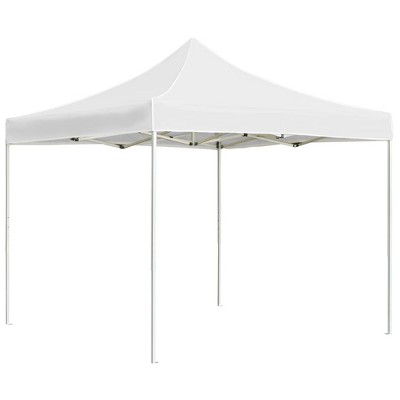 vidaXL Foldable Party Tent - Outdoor Aluminum Frame, PVC Coated Oxford Fabric - White, 9.8'x9.8' - Portable and UV-Protected