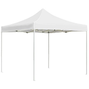 vidaXL Foldable Party Tent - Outdoor Aluminum Frame, PVC Coated Oxford Fabric - White, 9.8'x9.8' - Portable and UV-Protected - 1 of 4