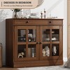35.4" Sideboard Buffet Cabinets with Glass Door, Buffet Cabinet with Storage, Sideboard Cabinet with Drawer - 4 of 4