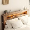 Kumasinova Farmhouse Wooden Bed Frame with Storage LED Light Headboard and 2 USB,Low-to-Floor Mattress Foundation,Noise Free,800lbs Capacity - 4 of 4