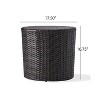 Sapphtopaz Outdoor End Table Modern Rattan Hourglass Outdoor End Table Outdoor Side Table, Patio Table Small Table for Backyard, Balcony, Porch - 4 of 4