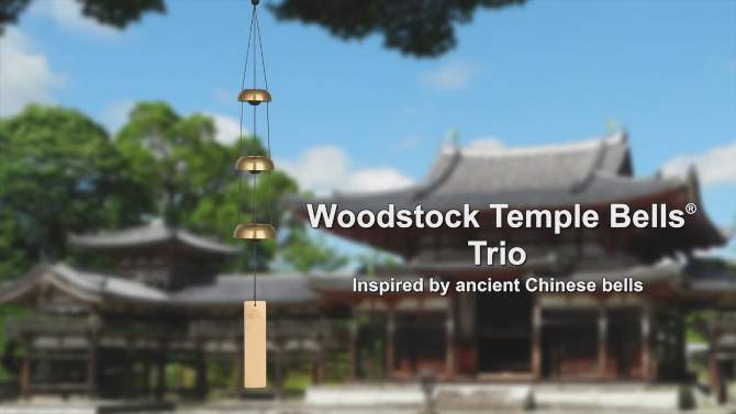 Woodstock Wind Chimes Signature Collection, Woodstock Temple Bells, Trio, 24'' Wind Bell, 2 of 11, play video