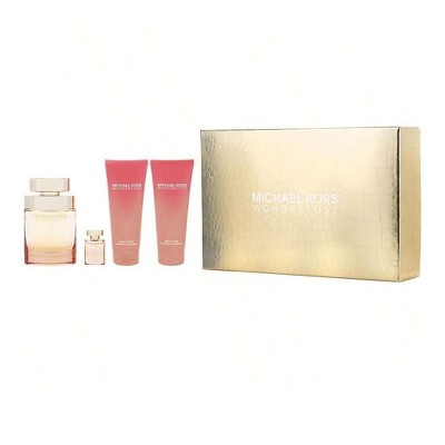 Wonderlust by Michael Kors for Women - 4 Pc Gift Set 3.4oz EDP Spray, 0.14oz EDP Spray (Mini), 3.4oz Body Lotion, 3.4oz Shower Gel