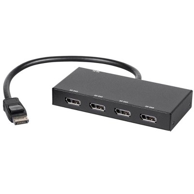 Monoprice 4-Port DisplayPort 1.2 to DisplayPort Multi-Stream Transport (MST) Hub, DP to DP, Ideal For Digital Signage, Large Video Displays In Schools