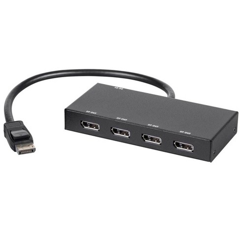 Monoprice 4-port Displayport  To Displayport Multi-stream Transport  (mst) Hub, Dp To Dp, Ideal For Digital Signage, Large Video Displays In  Schools : Target