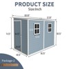 GDFStudio Stephen 4'x8' Resin Storage Shed with Two-Window - 3 of 4
