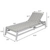 Christopher Knight Home Berywn Outdoor Acacia Wood Adjustable Chaise Lounge with Rope Seat - 3 of 4