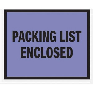 Box Partners "Packing List Enclosed" Envelopes 7" x 5 1/2" Blue 1000/Case PL407 - 1 of 1