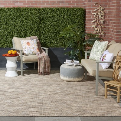 Positano Classic Beige Rectangular 7' x 10' Easy-Care Outdoor Rug