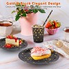 NewHome"201-Piece Black & Gold Birthday Party Supplies Set for 25 Guests - Plates, Cups, Napkins & More"Black Gold - 3 of 4