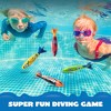 Joyfy 8 Pack Diving Torpedoes, Colorful Underwater Training Summer Pool Diving Shark Toys for Kids, Swimming Sinking Throwing Water Fun Games - 4 of 4