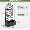 Dovelina Floor Planters Mobile Metal Planter Box, Trellis for Climbing Plants, Drainage Holes and wheels - 2 of 4