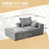 CAVINAS 2-Seat Combination Sofa Exquisite Fabric Upholstered Comfortable Flexible and Changeable Sofa Couch with Pillows - 3 of 4