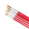 Unique Bargains Pointed Tip Brush for Watercolor Nylon Metal Plastic 6 Pcs - 3 of 3