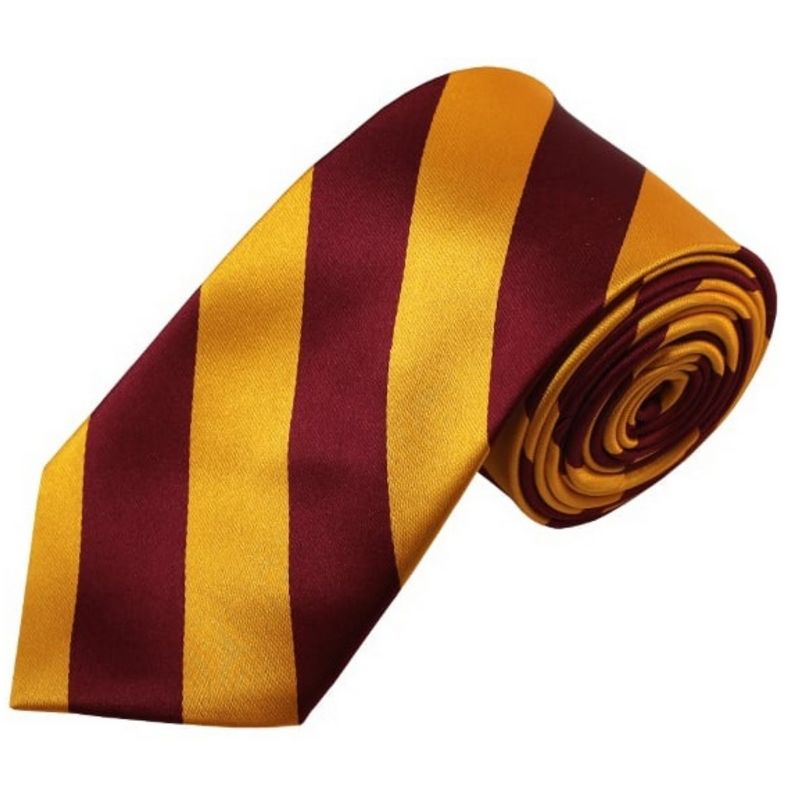 Men's 2.75 W And 58 L Inch With 0.75 Inch Stripe Width College Stripe Slim Woven Necktie, 1 of 3