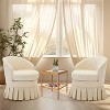 Acekool Mid-Century Modern Barrel Chair with Ergonomic Curved Back &  Wood Legs, Space-Saving Accent Seat for Bedroom & Living Room - 3 of 4