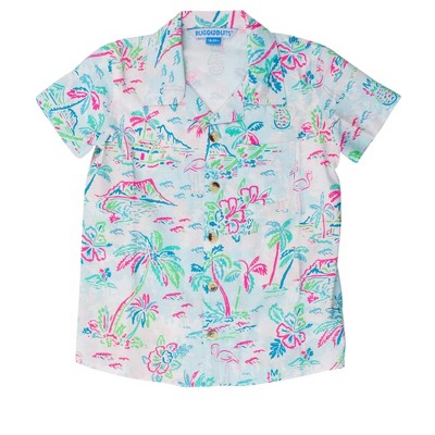 RuggedButts Boys Short Sleeve Camp Shirt