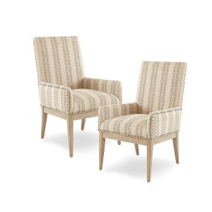 Set of 2 Rain High Back Dining Armchairs Natural - 1 of 4