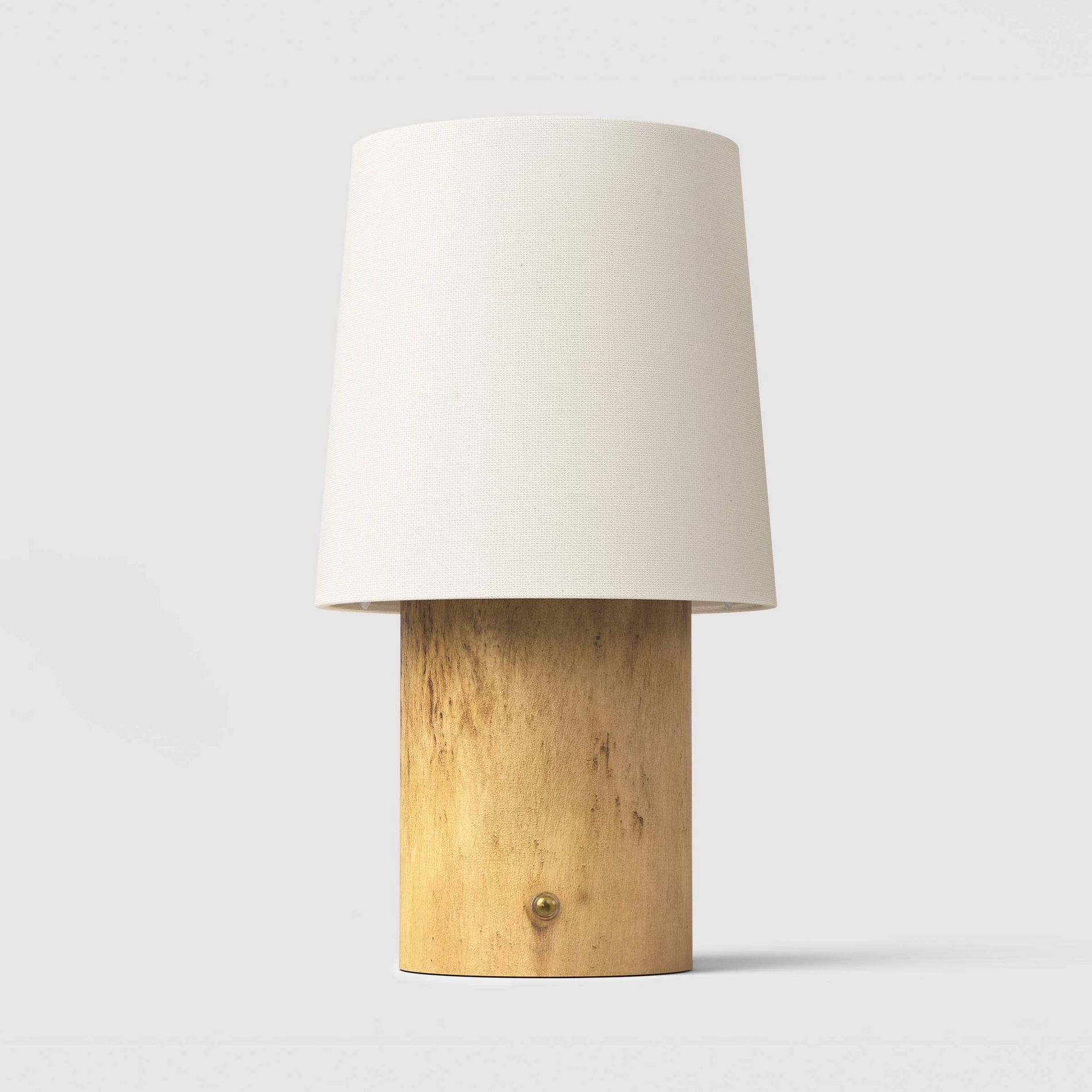 13" Faux Wood Portable Table Lamp Light Brown - Threshold™