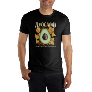 Avacado Guac In Tha Streets Men's Black T-Shirt Tee Shirt - 1 of 2